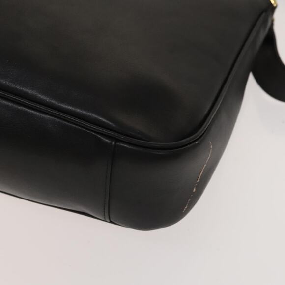 GUCCI Bamboo Hand Bag Leather Black Gold 001 001 - Picture 13 of 16